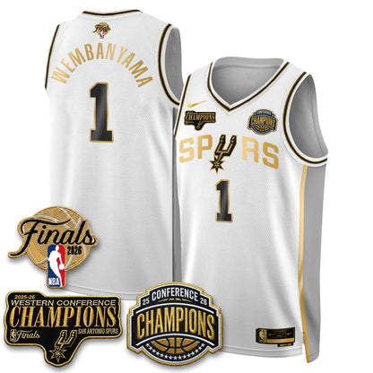 SAS 2026 NBA Western Conference Champions Vapor Special Edition Jersey - Stitched