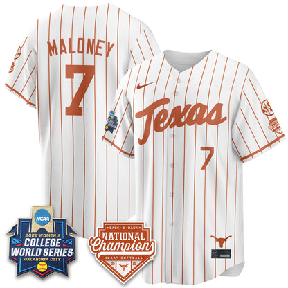 Texas Longhorns Softball 2026 World Series (WCWS) Vapor Premier Limited Jersey - B2B Champs - All Stitched