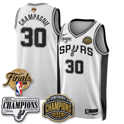 SAS 2026 NBA Western Conference Champions Vapor Jersey - Stitched1