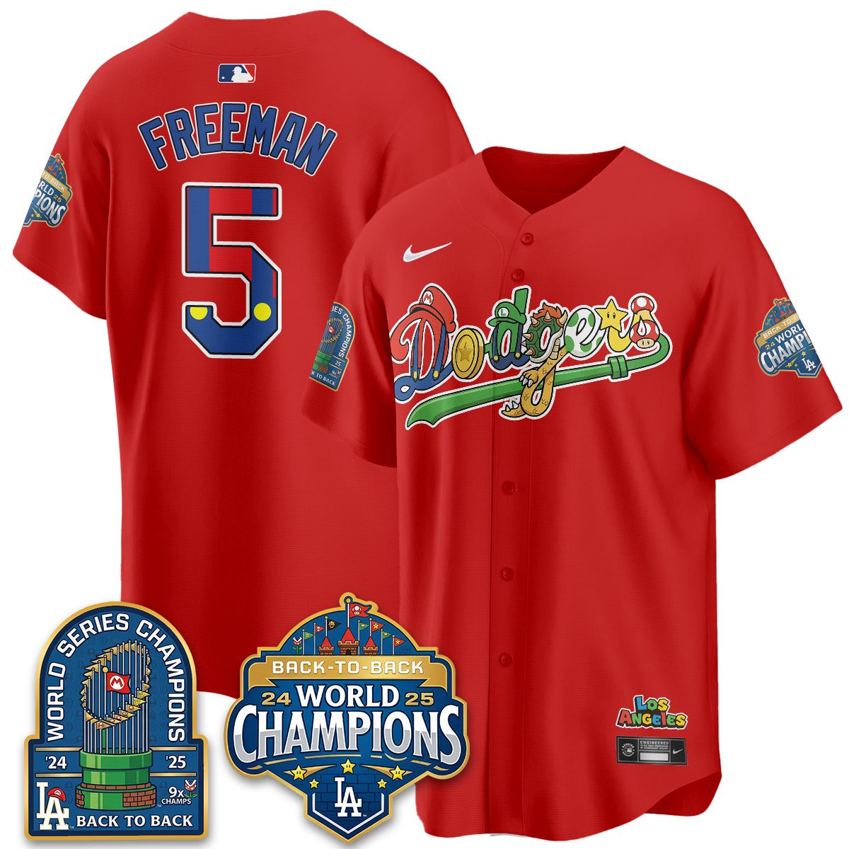 Los Angeles Dodgers x The Red Plumber Vapor Jersey - Printed