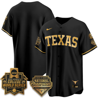 Texas Longhorns Softball 2026 World Series (WCWS) Vapor Premier Limited Jersey - B2B Champs - All Stitched