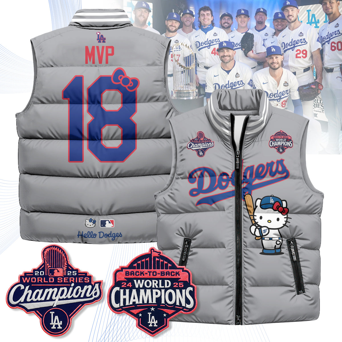 LAD Meow KT Edition Unisex Puffer Vest - Printed