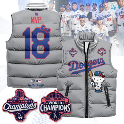 LAD Meow KT Edition Unisex Puffer Vest - Printed