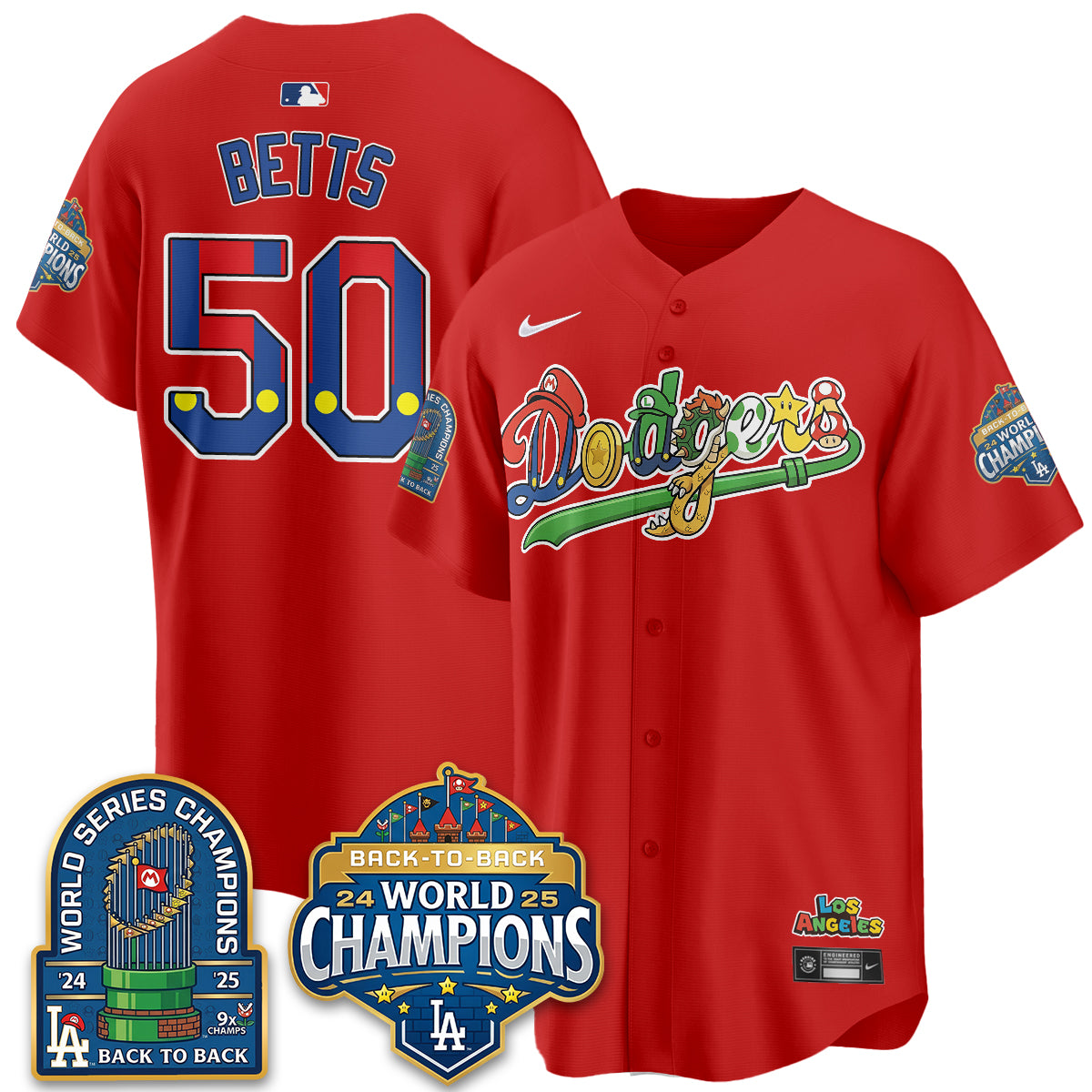 Los Angeles Dodgers x The Red Plumber Vapor Jersey - Printed