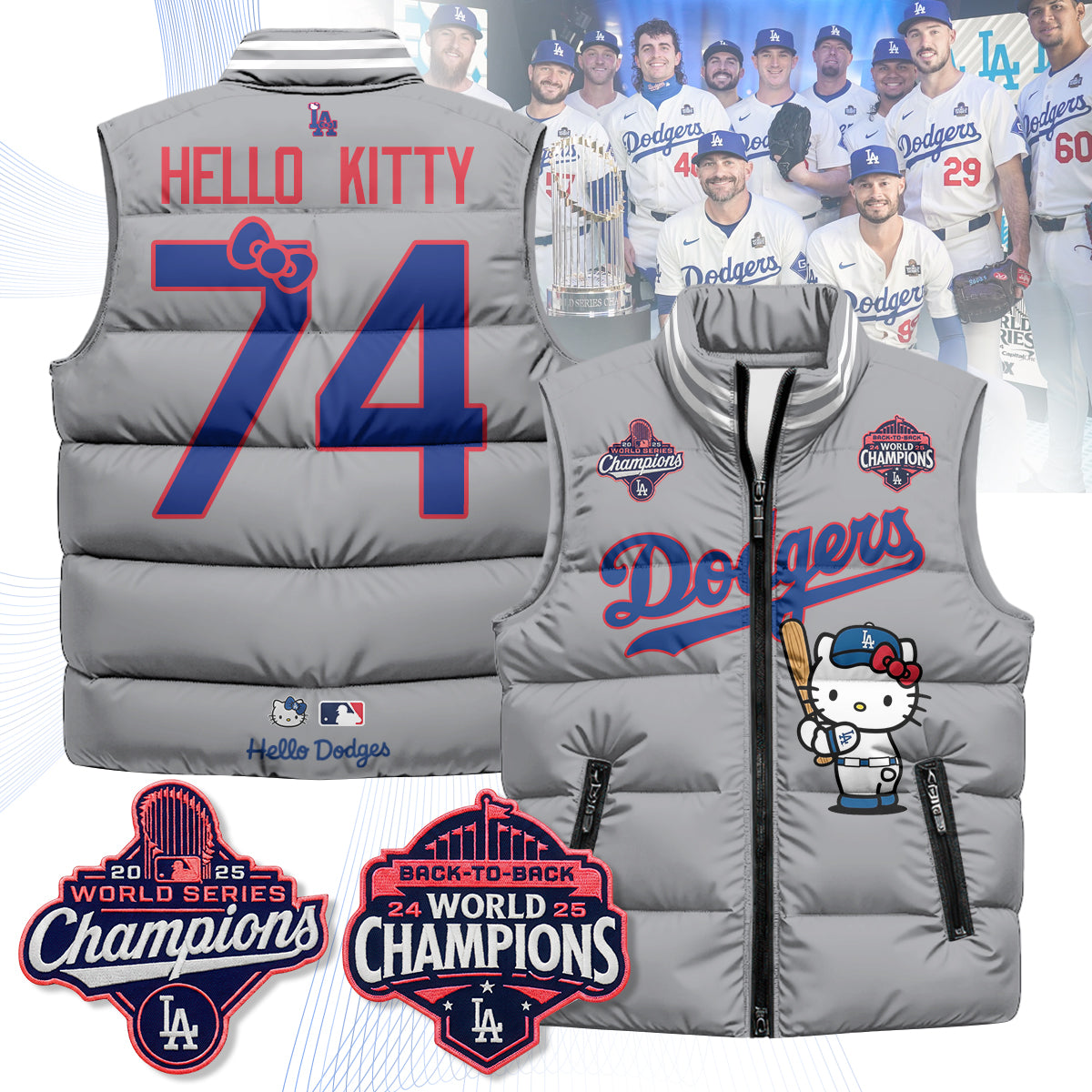 LAD Meow KT Edition Unisex Puffer Vest - Printed