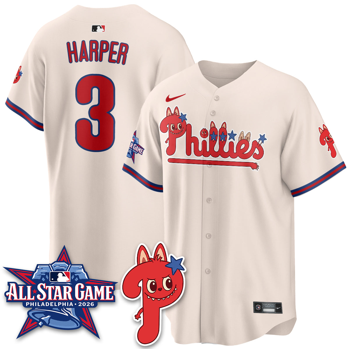PHI Fanged Rabbit Doll  Vapor Limited Jersey - Stitched