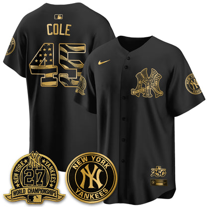 NYY Fourth of July USA Vapor Limited Jersey - Stitched