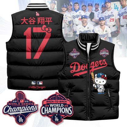 LAD Meow KT Edition Unisex Puffer Vest - Printed