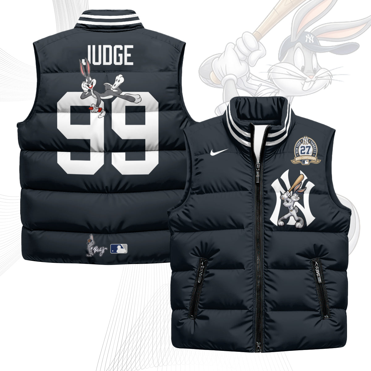 NYY Edition Unisex Puffer Vest - Printed