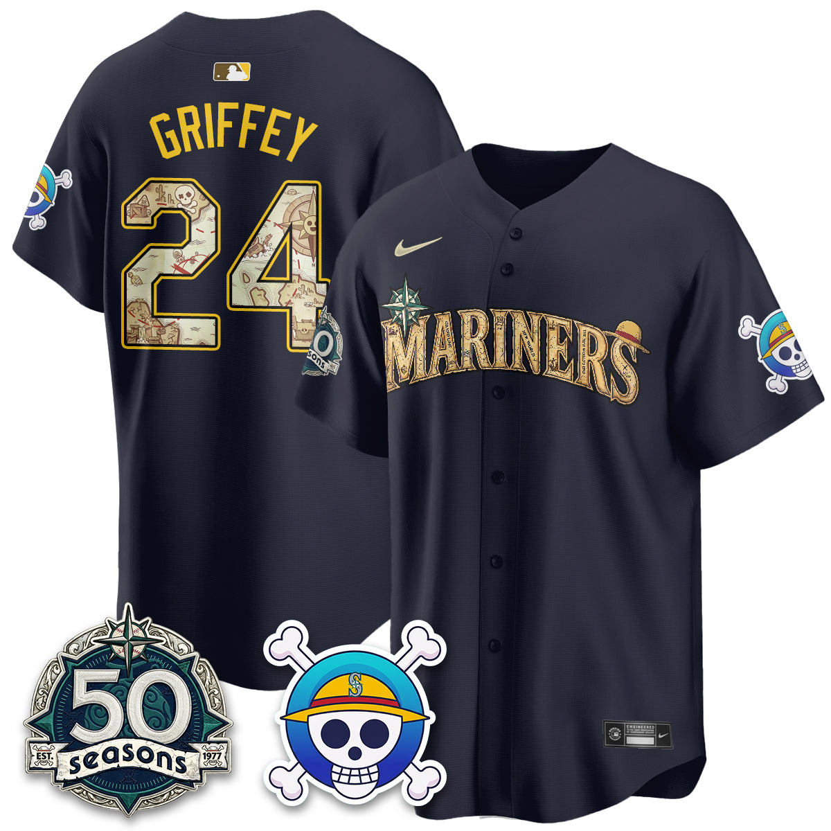 Seattle Mariners OP Japanese Cartoon Vapor Limited Jersey - Printed