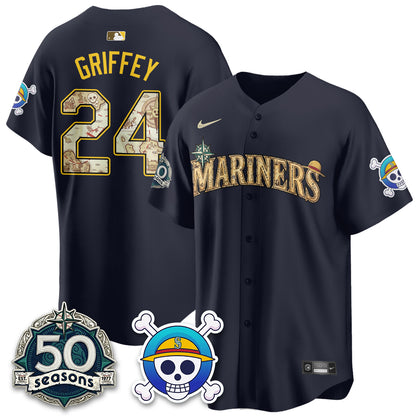 Seattle Mariners OP Japanese Cartoon Vapor Limited Jersey - Printed