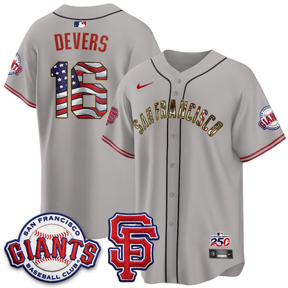 San Francisco Giants2026 Independence Day USA Jersey - All Stitched