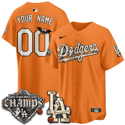 Los Angeles Dodgers Halloween 2026 Vapor Custom Jersey - Stitched