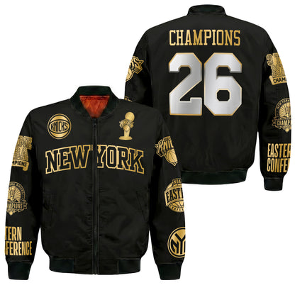 New York Knicks 2026 NBA Finals Champions Limited Edition Bomber Jacket - Printed