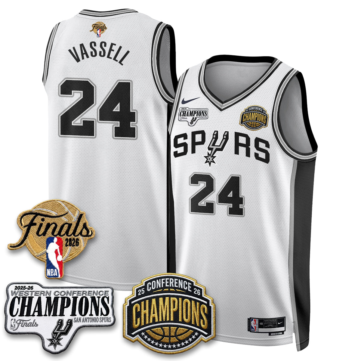 SAS 2026 NBA Western Conference Champions Vapor Jersey - Stitched1