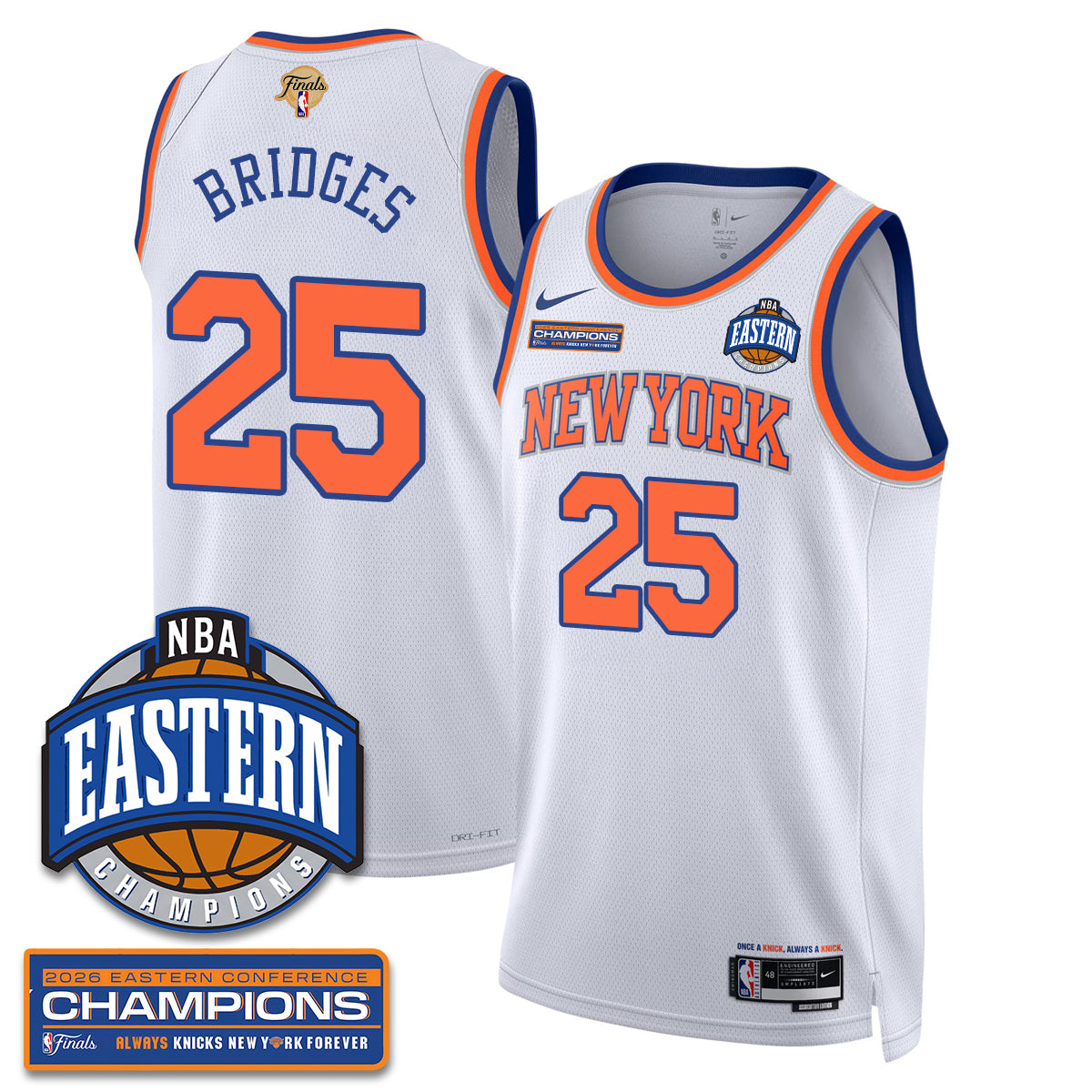 NYK 2026 NBA Eastern Conference Champions Vapor Jersey - Stitched-1