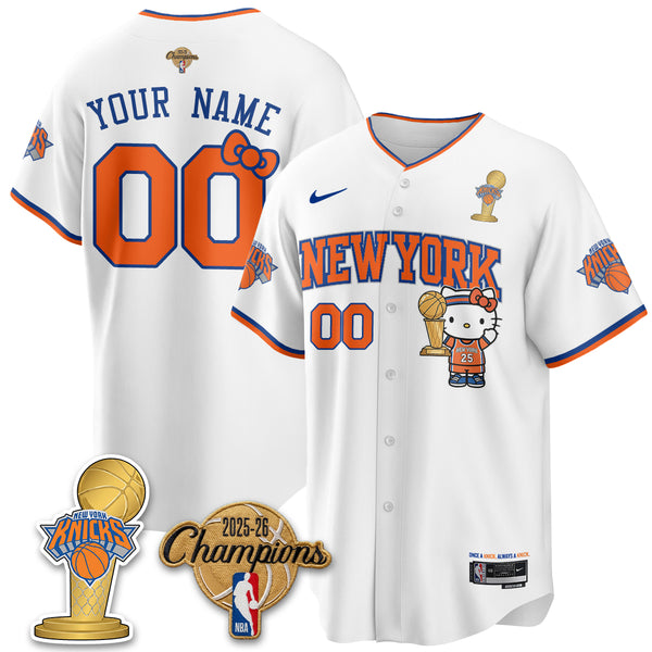 New York Knicks 2026 NBA Champions x Meow Kitty Vapor Custom Jersey - Stitched