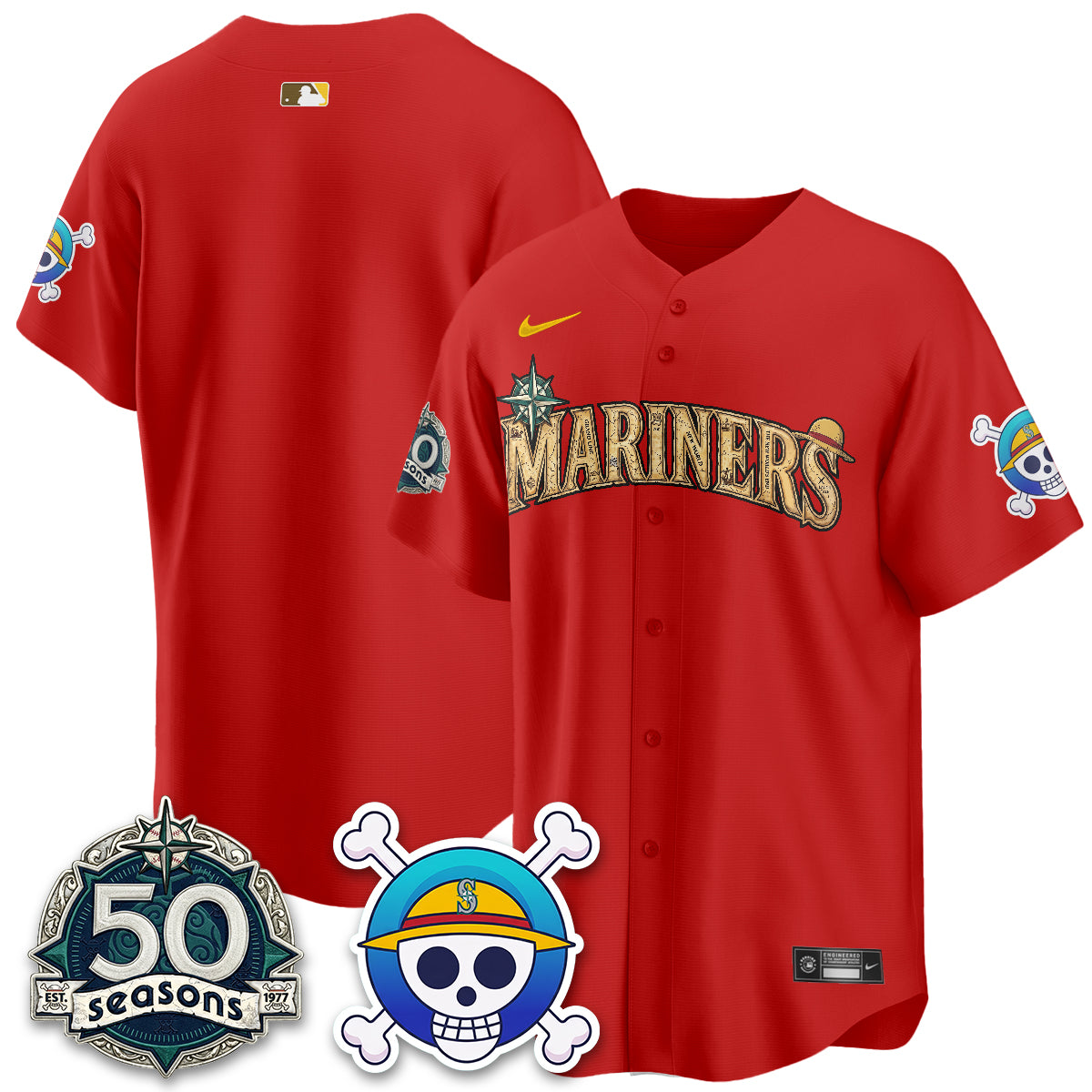 Seattle Mariners OP Japanese Cartoon Vapor Limited Jersey - Printed