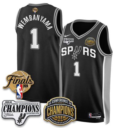 SAS 2026 NBA Western Conference Champions Vapor Jersey - Stitched1