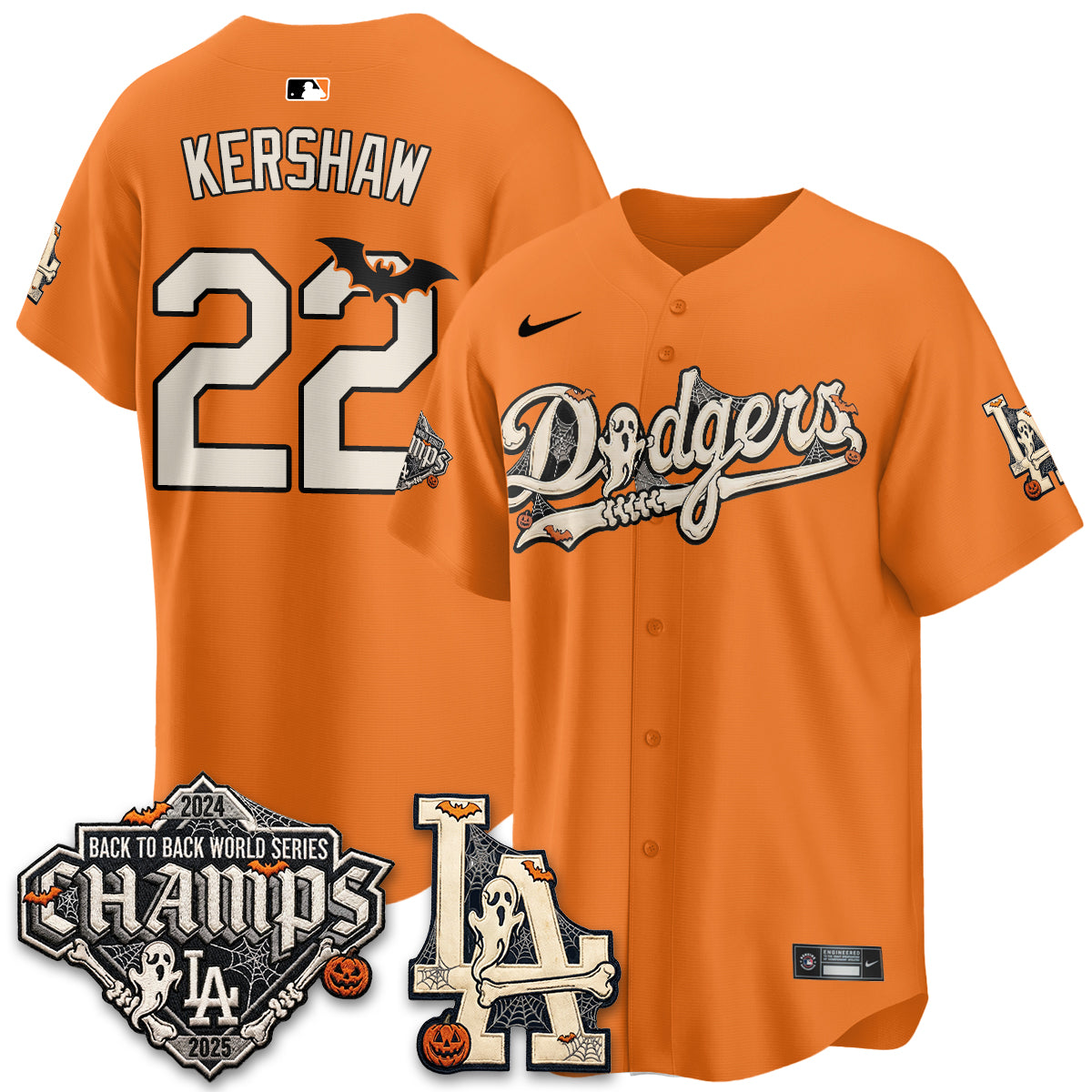 Los Angeles Dodgers Halloween 2026 Vapor Jersey - Stitched