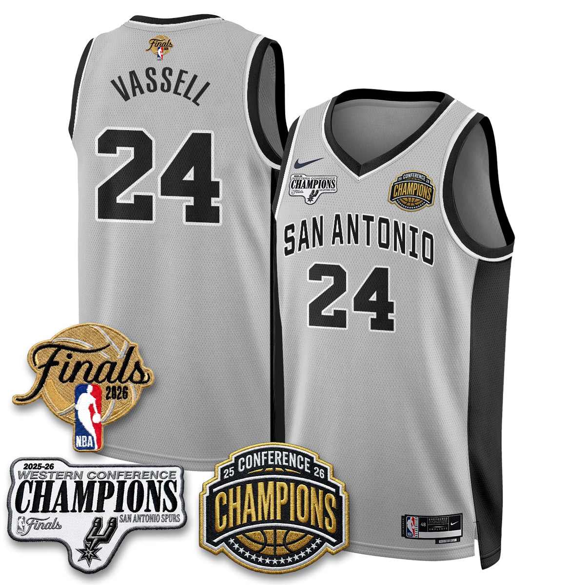 SAS 2026 NBA Western Conference Champions Vapor Jersey - Stitched1