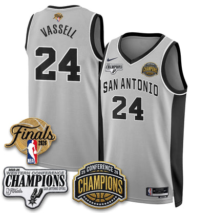 SAS 2026 NBA Western Conference Champions Vapor Jersey - Stitched1