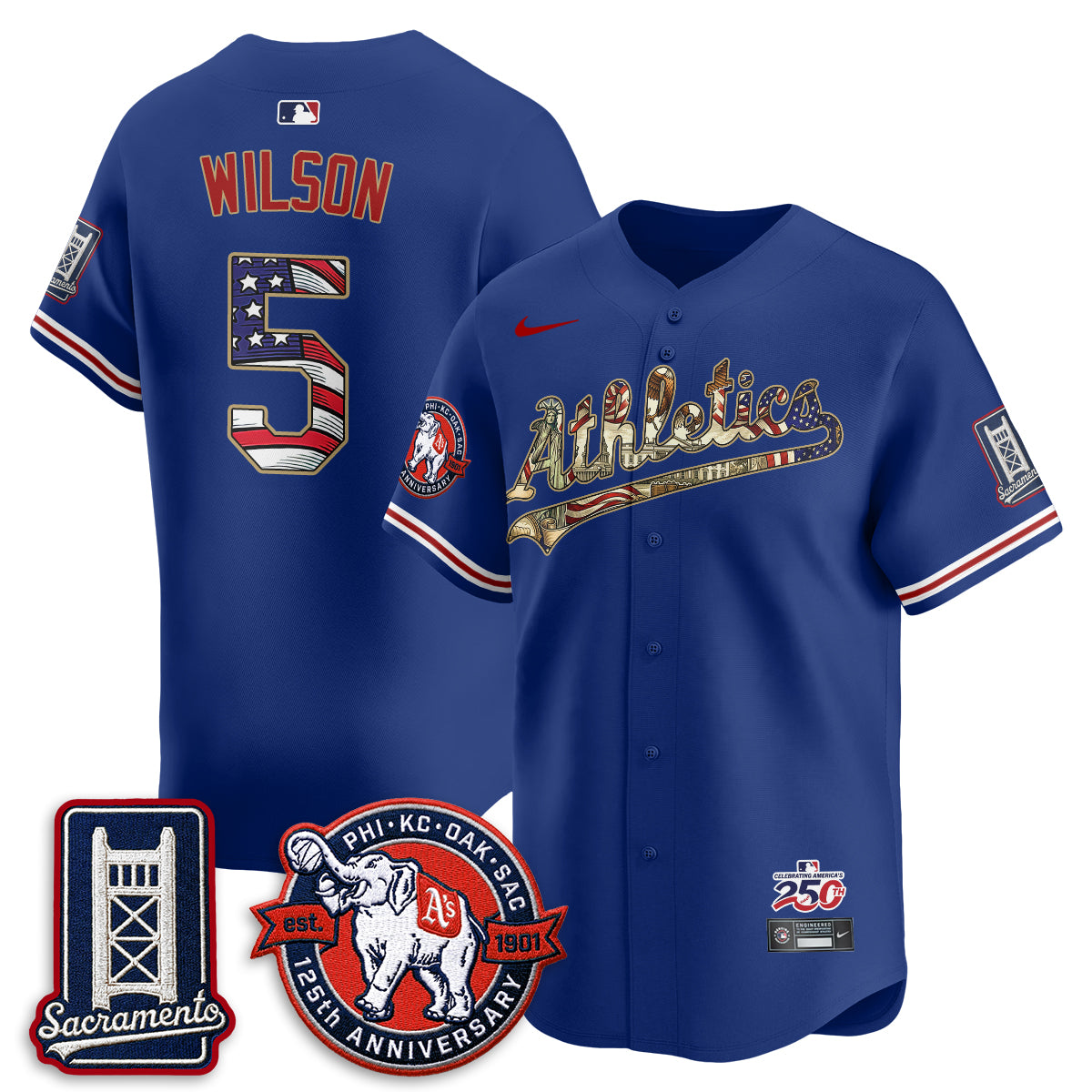 OAK  2026 Independence Day USA Vapor Jersey - Stitched