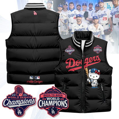 LAD Meow KT Edition Unisex Puffer Vest - Printed