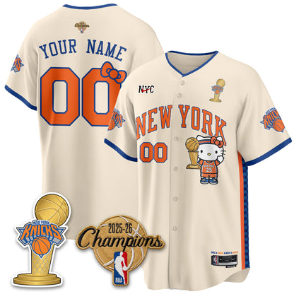 New York Knicks 2026 NBA Champions x Meow Kitty Vapor Custom Jersey - Stitched