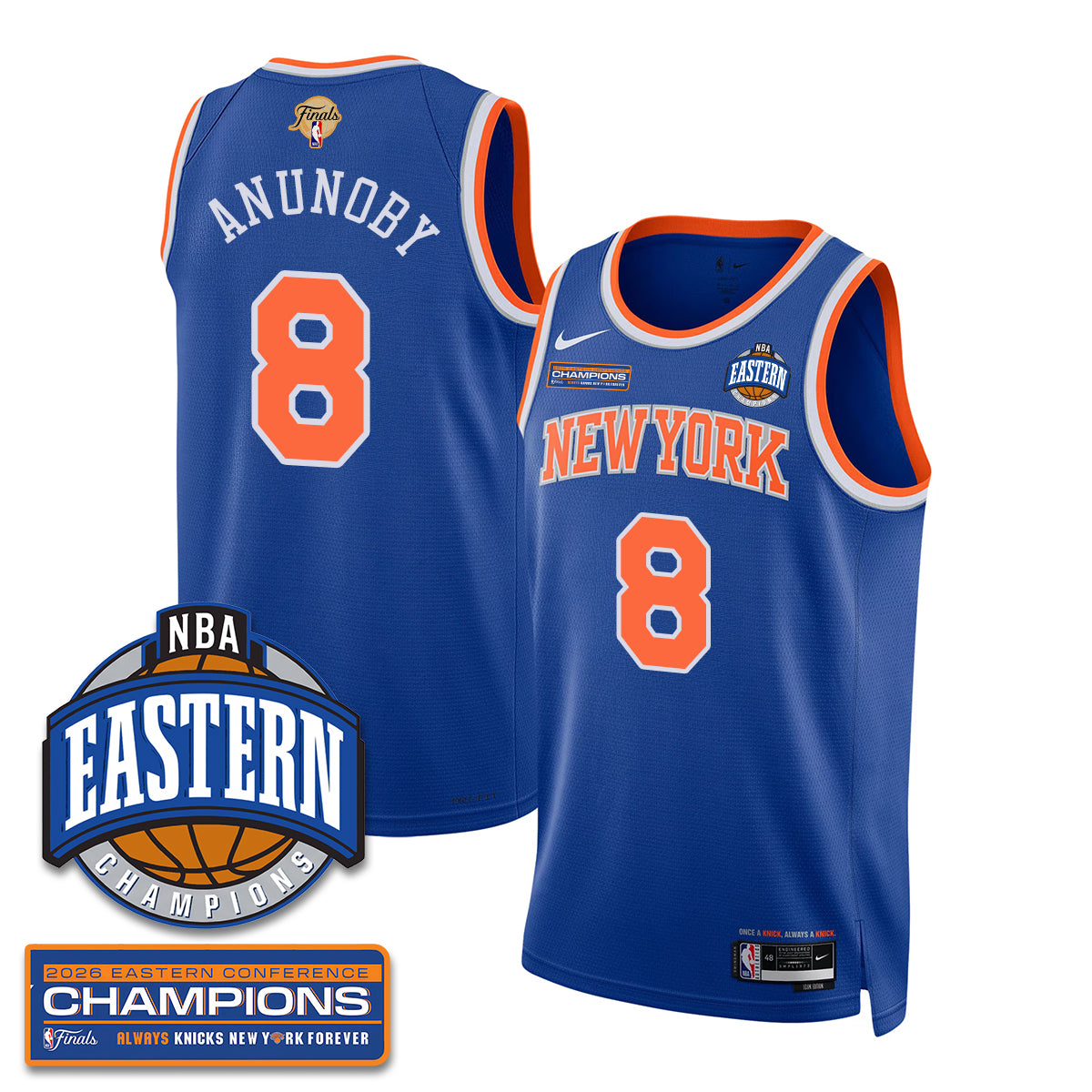 NYK 2026 NBA Eastern Conference Champions Vapor Jersey - Stitched-1