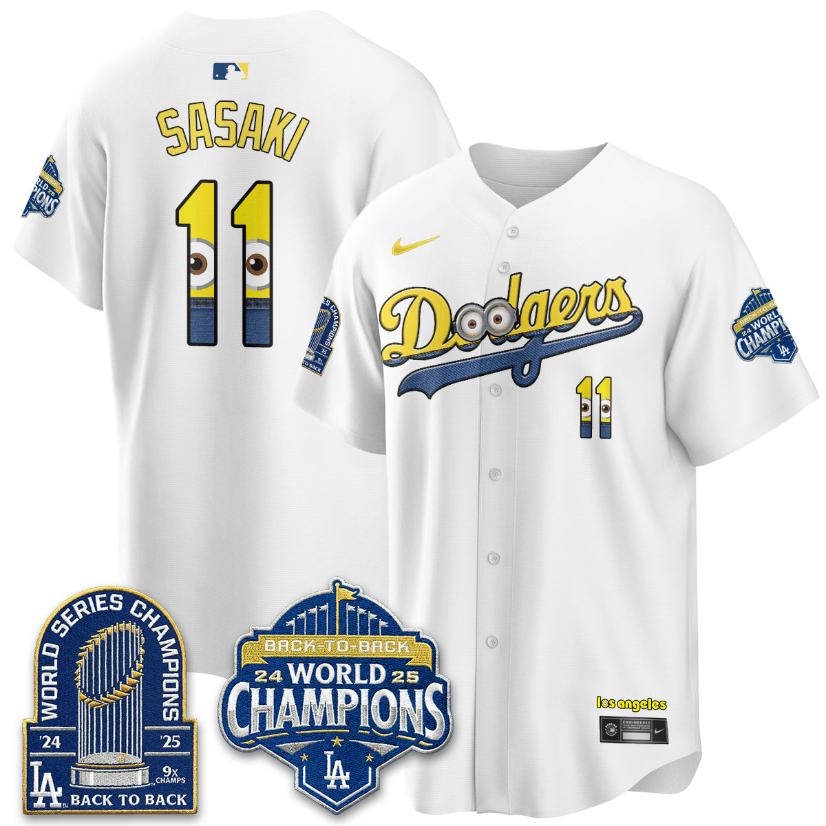 Los Angeles Dodgers x Yellow Capsules Vapor Jersey - Stitched