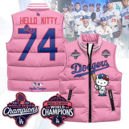LAD Meow KT Edition Unisex Puffer Vest - Printed