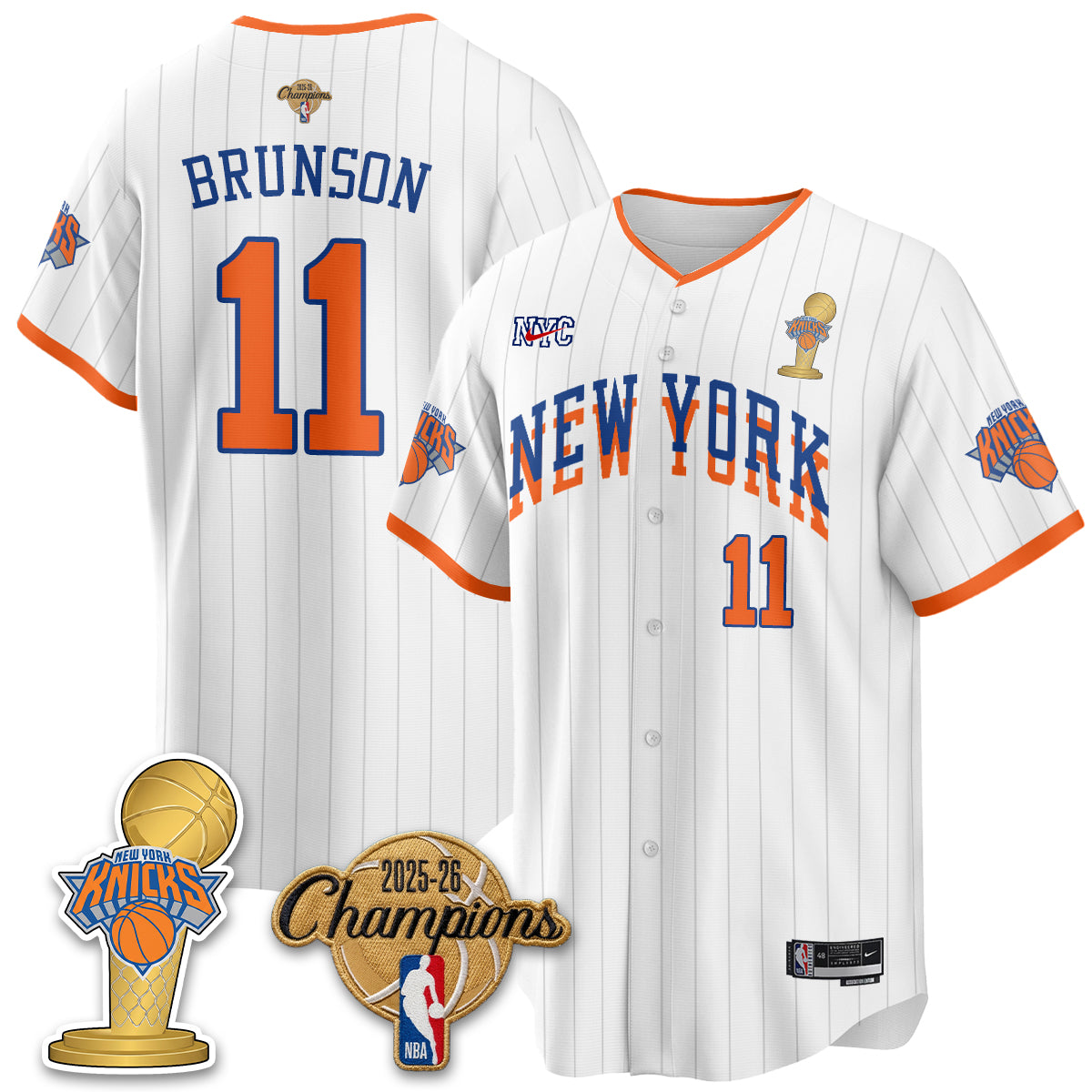 NYK 2026 NBA Champions Vapor Jersey - Stitched
