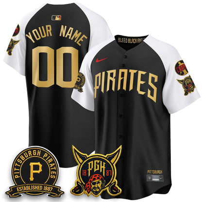 PIT 2026 City Connect Vapor Limited Custom Jersey - Cobra & Est 1887 Patch - All Stitched
