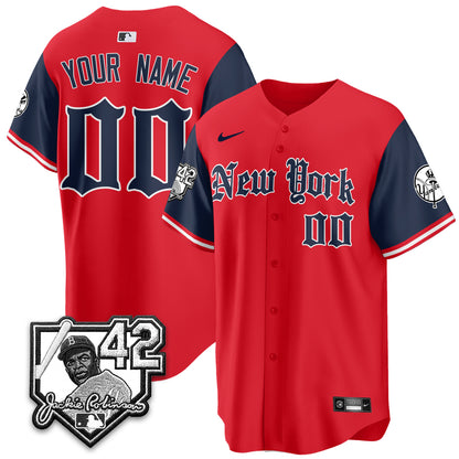 NYY 2026 Jackie Robinson Day Gothic Vapor Custom Limited Jersey - All Stitched
