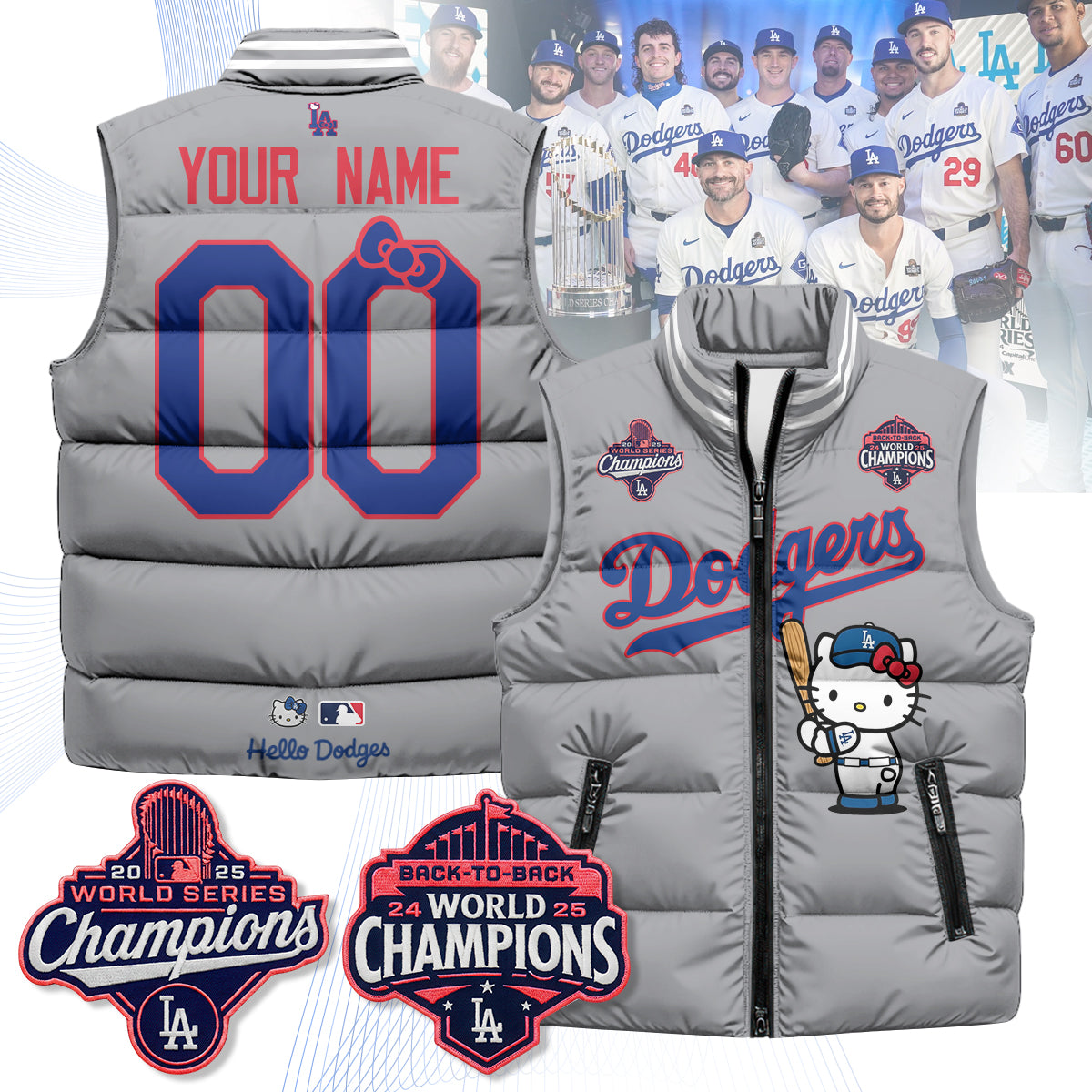 LAD Meow KT Edition Unisex Custom Puffer Vest - Printed