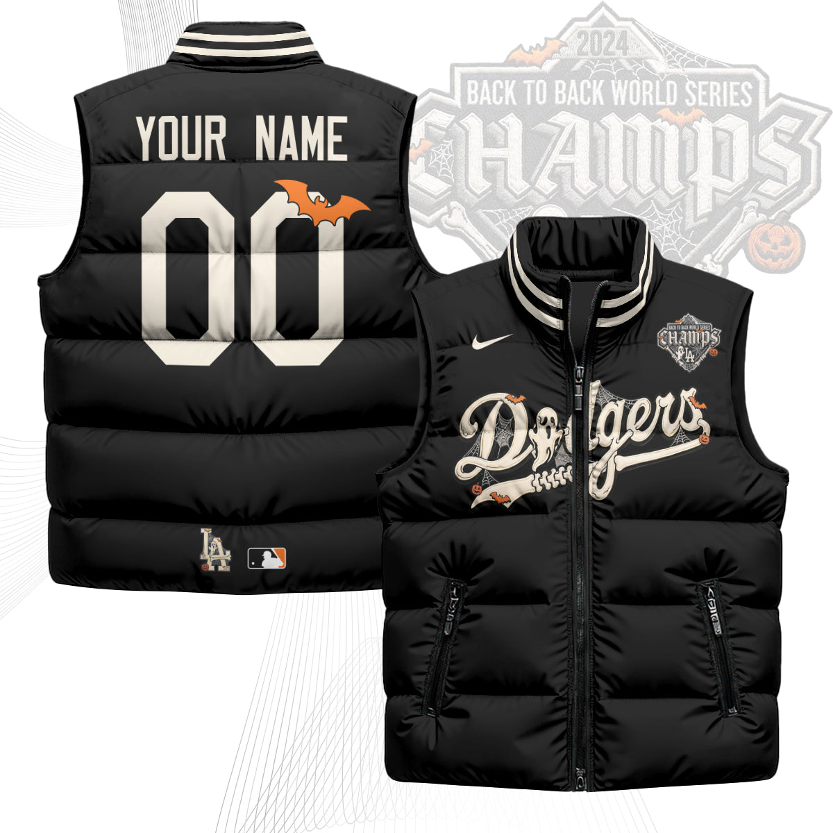 LAD Halloween 2026 Unisex Custom Puffer Vest - Printed