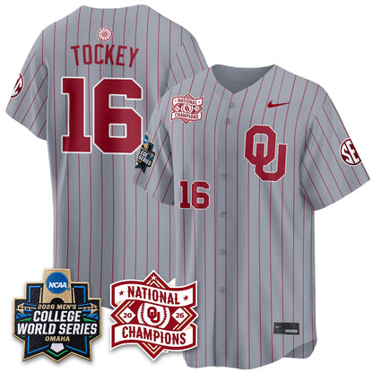 Oklahoma Sooners Nike 2026 NCAA Baseball Men's College World Series Champions Vapor Jersey - Stitched