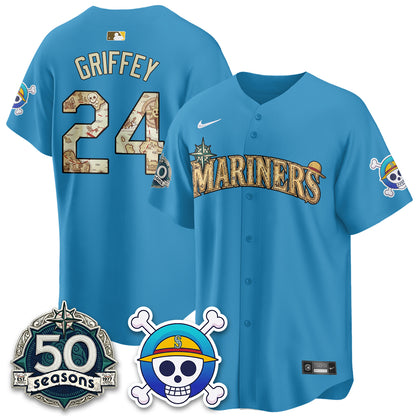Seattle Mariners OP Japanese Cartoon Vapor Limited Jersey - Printed