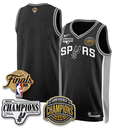 SAS 2026 NBA Western Conference Champions Vapor Jersey - Stitched1