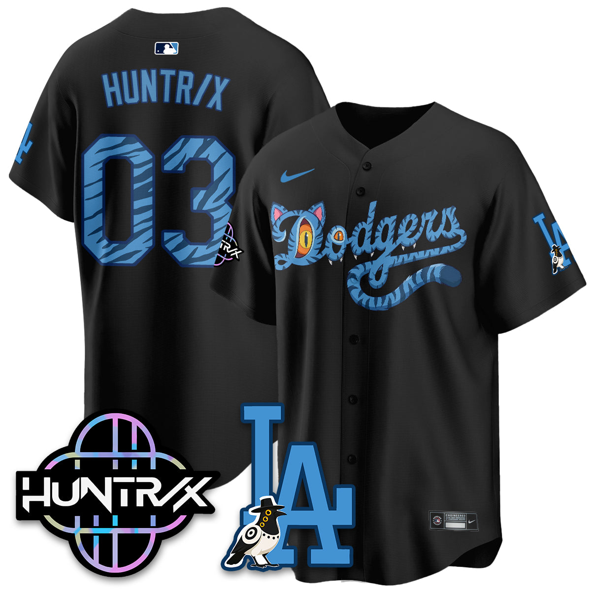 Los Angeles Dodgers x K-Pop Demon Hunters 2026 Vapor Jersey - Stitched