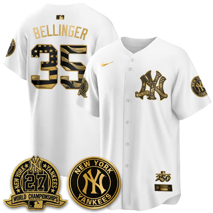 NYY Fourth of July USA Vapor Limited Jersey - Stitched