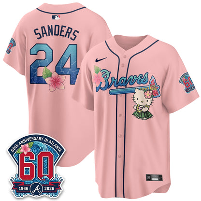Atlanta Braves x Meow Aloha Spirit Vapor Jersey - Stitched