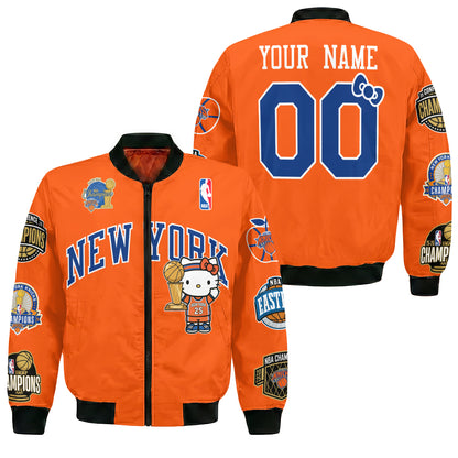 New York Knicks 2026 NBA Finals Champions Limited Edition Custom Bomber Jacket V3- Printed