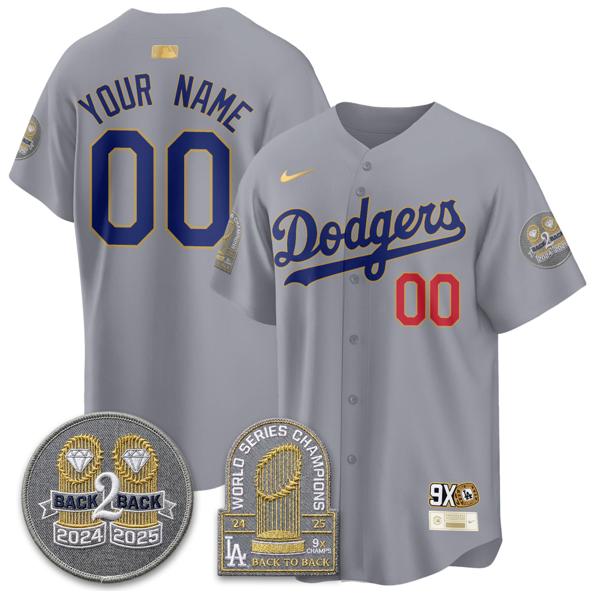 LAD Vapor Limited Custom Jersey - Back to Back Champion - All Stitched