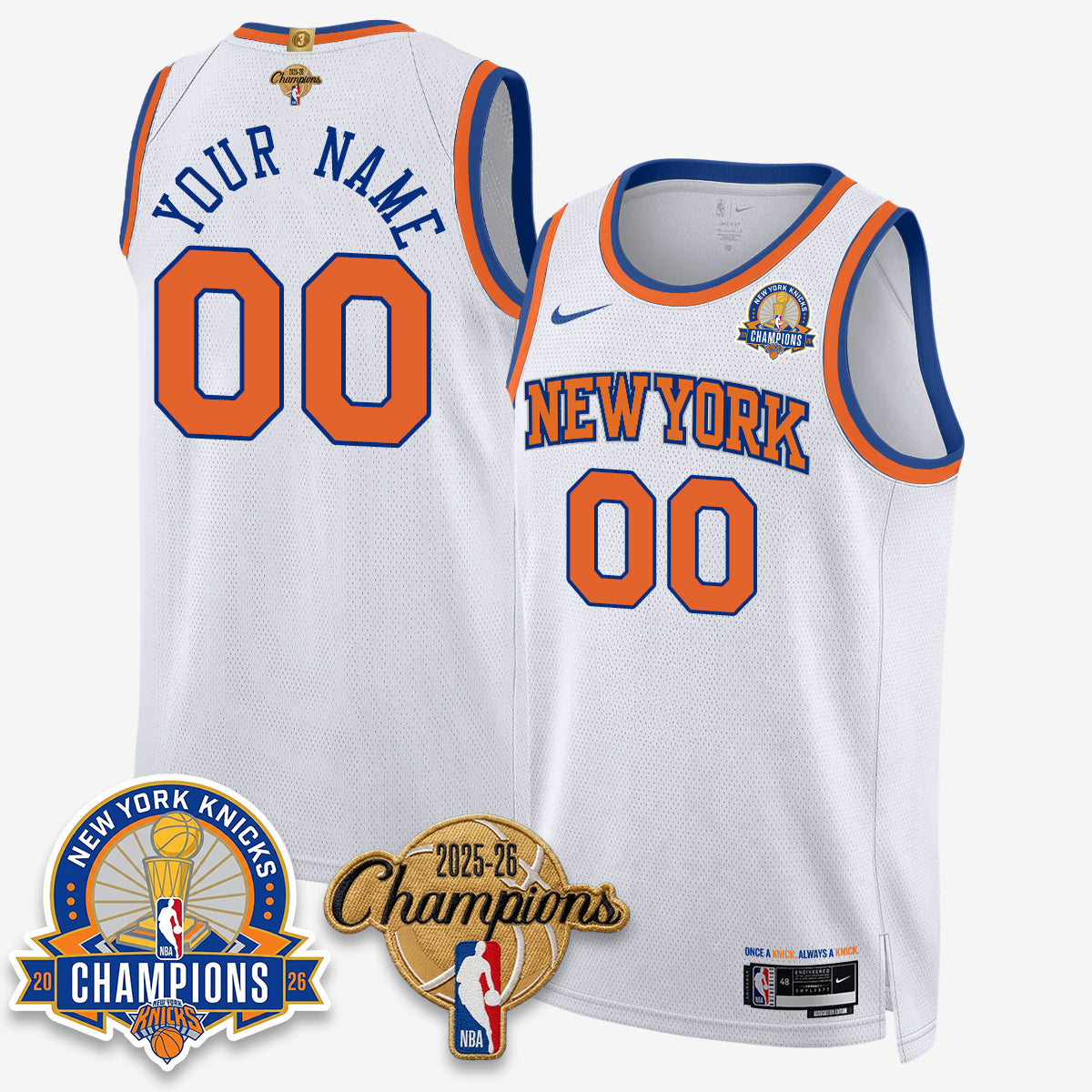 New York Knicks 2026 Basketball Champions Special Edition Vapor Custom Jersey V2- Stitched