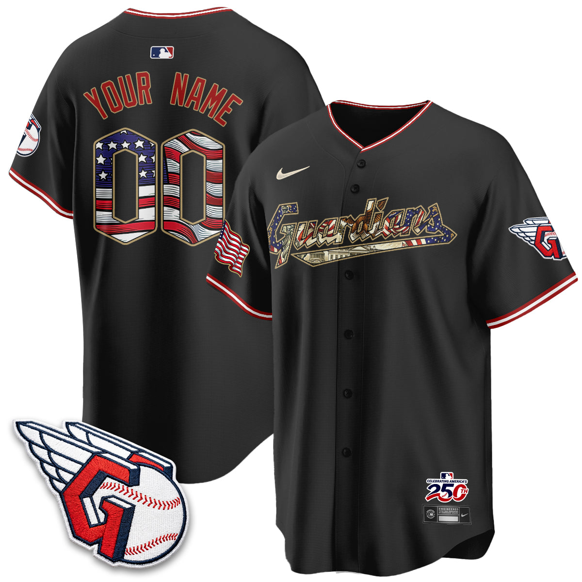 CLE 2026 Independence Day USA Vapor Custom Jersey - Stitched