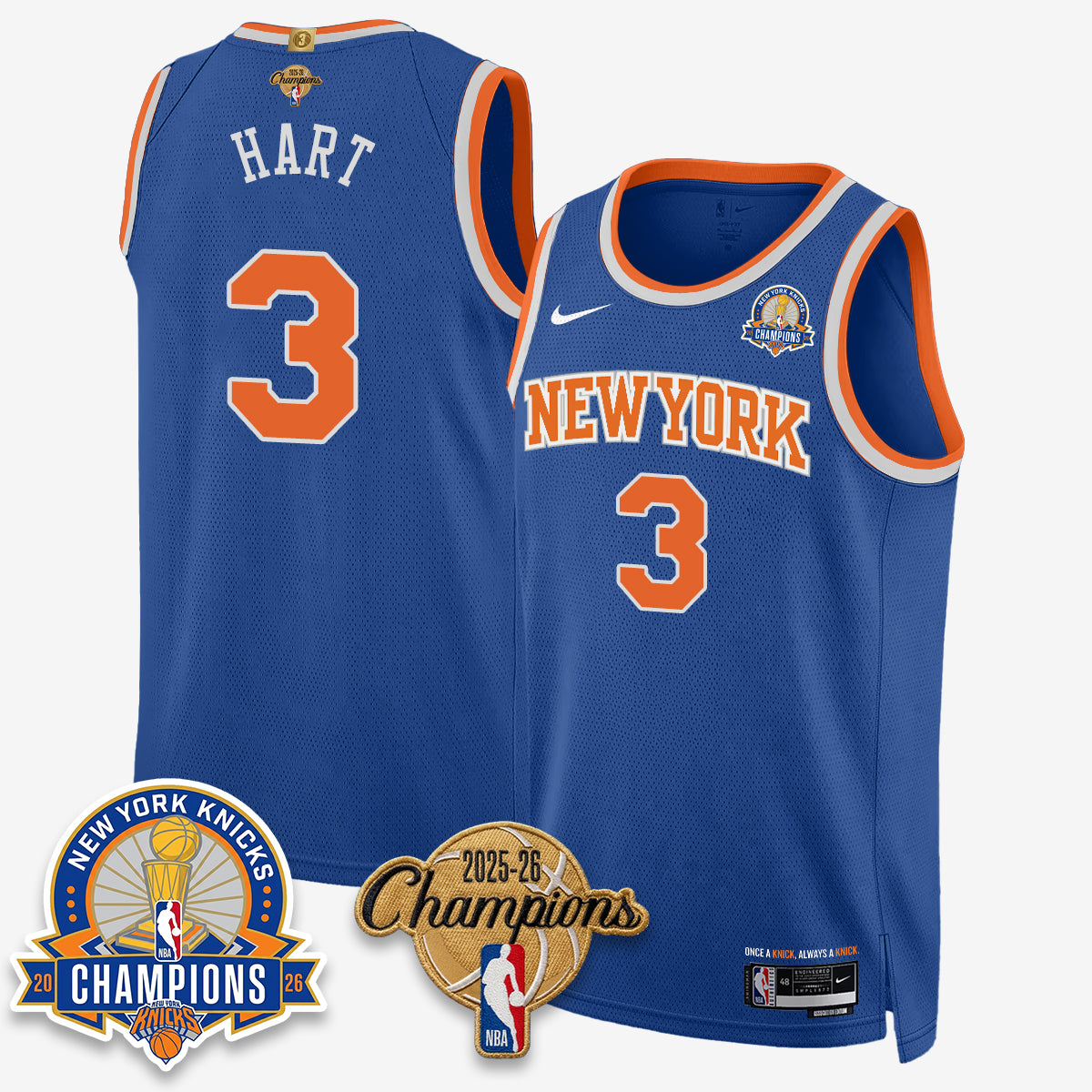 New York Knicks 2026 Basketball Champions Special Edition Vapor Jersey V2- Stitched