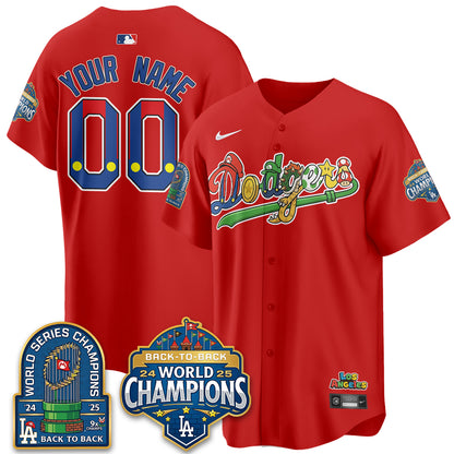 Los Angeles Dodgers x The Red Plumber Vapor Custom Jersey - Printed