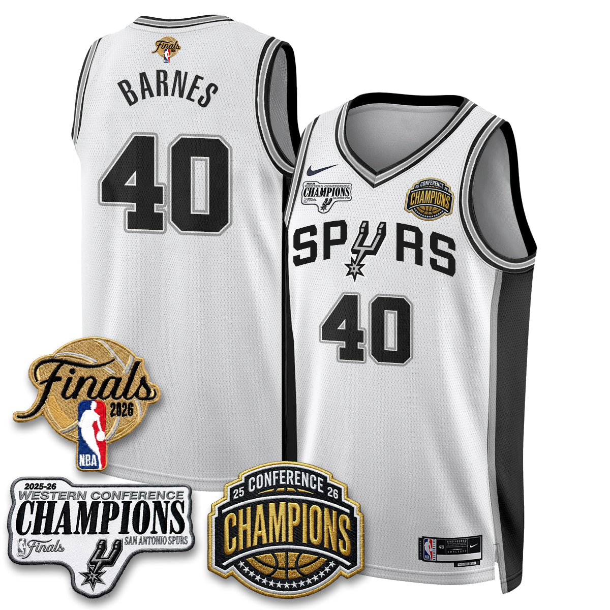 SAS 2026 NBA Western Conference Champions Vapor Jersey - Stitched1